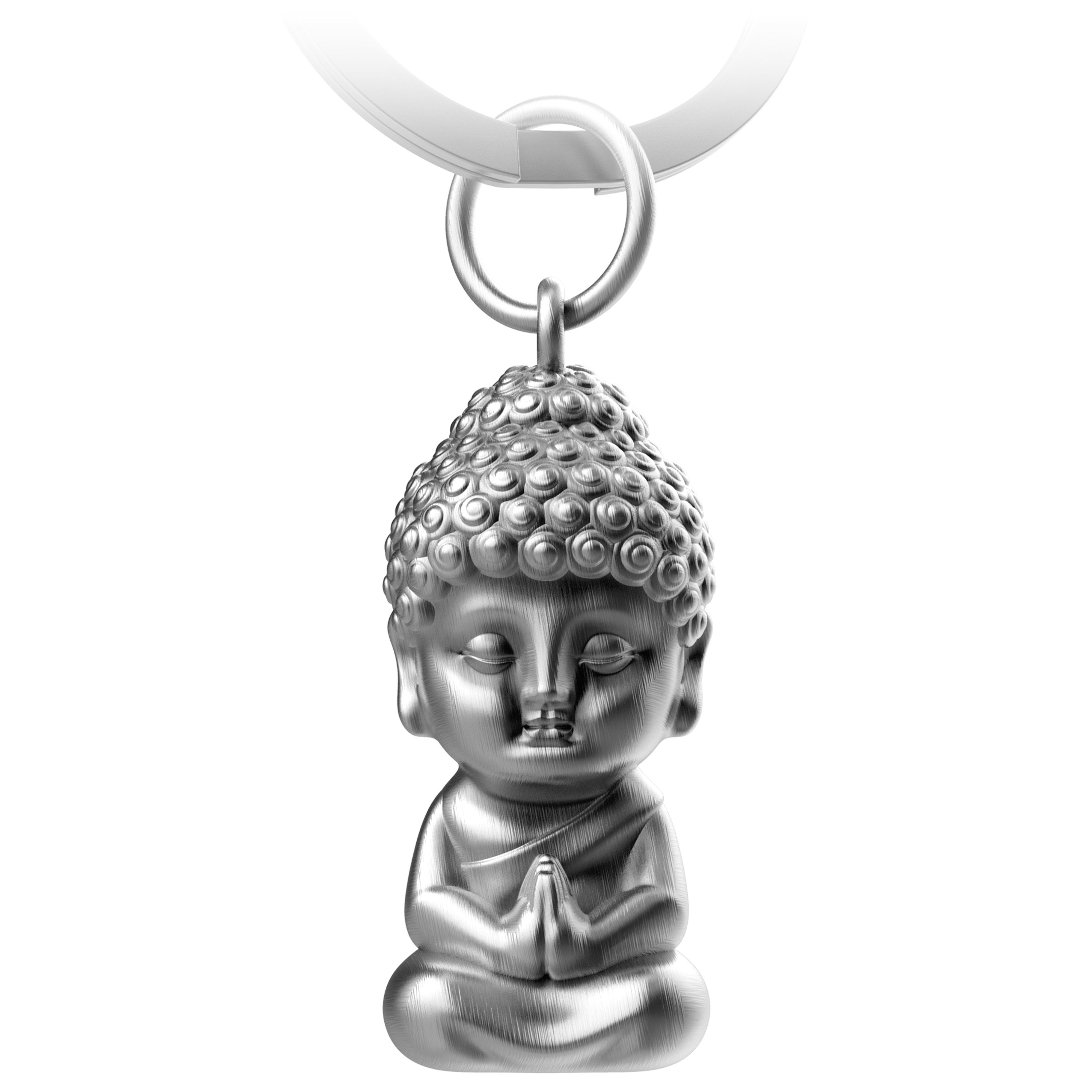 FABACH Schlüsselanhänger Buddha aus Metall - Karma Anhänger - Mini-Buddha Glücksbringer