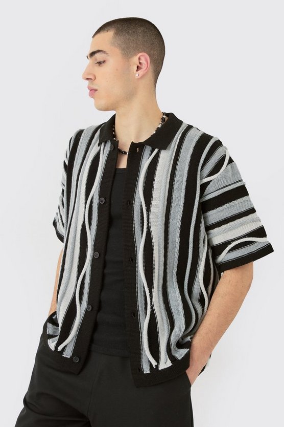 Kastiges Jacquard-Hemd