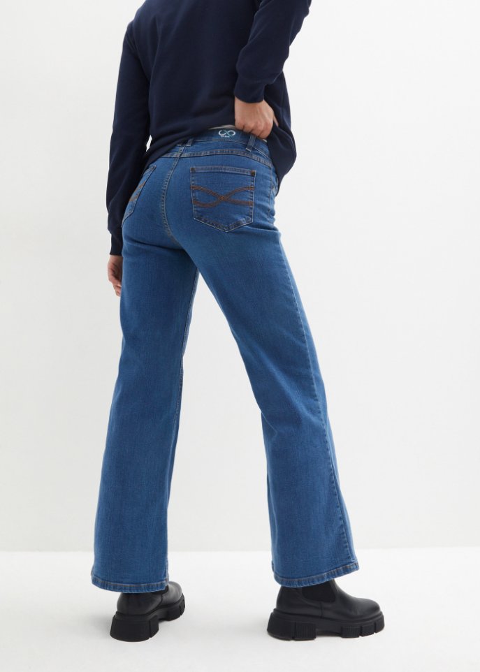 Essential Basic Stretch-Jeans, Wide