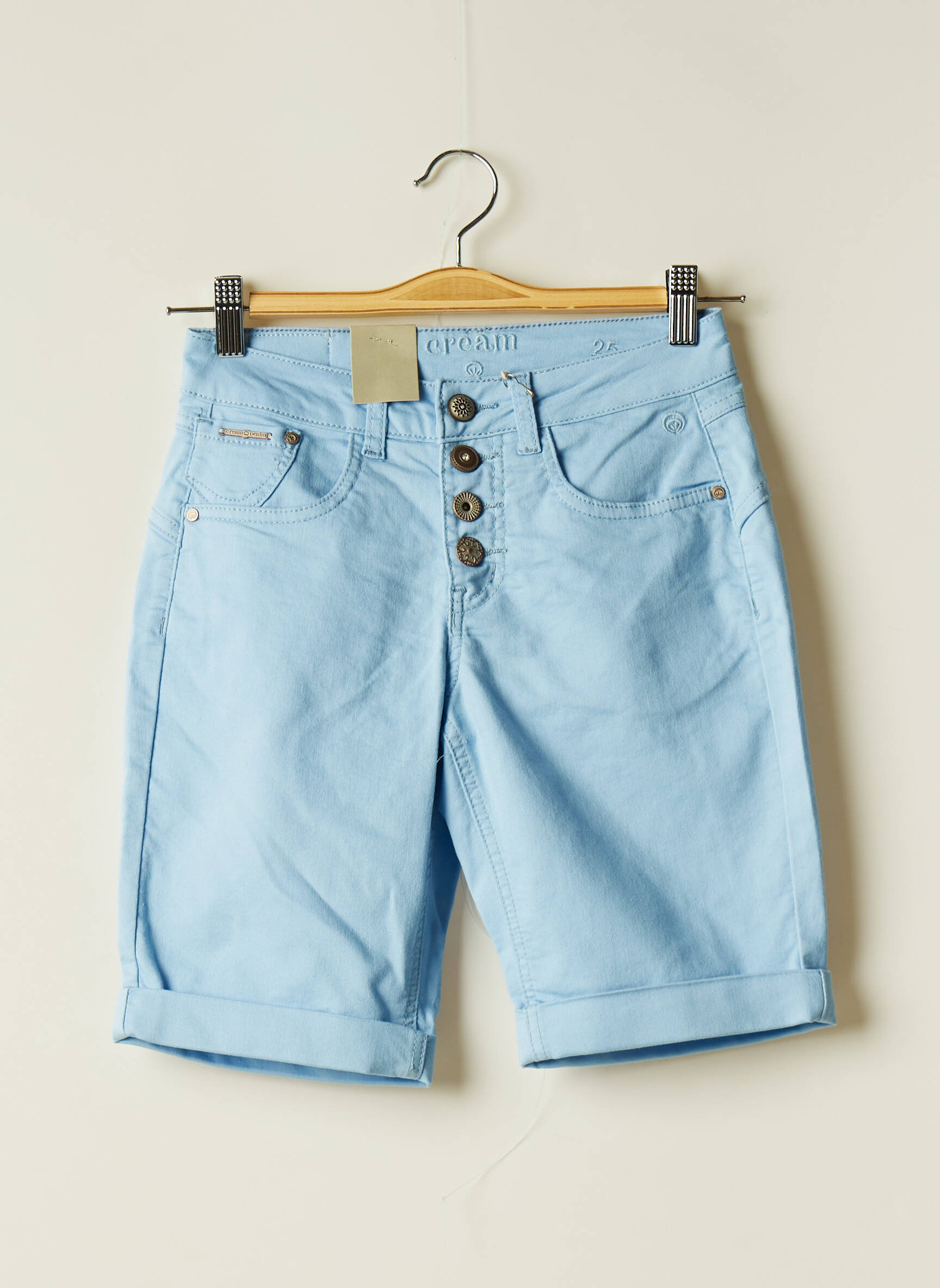 Cream Bermudas Femme couleur bleu