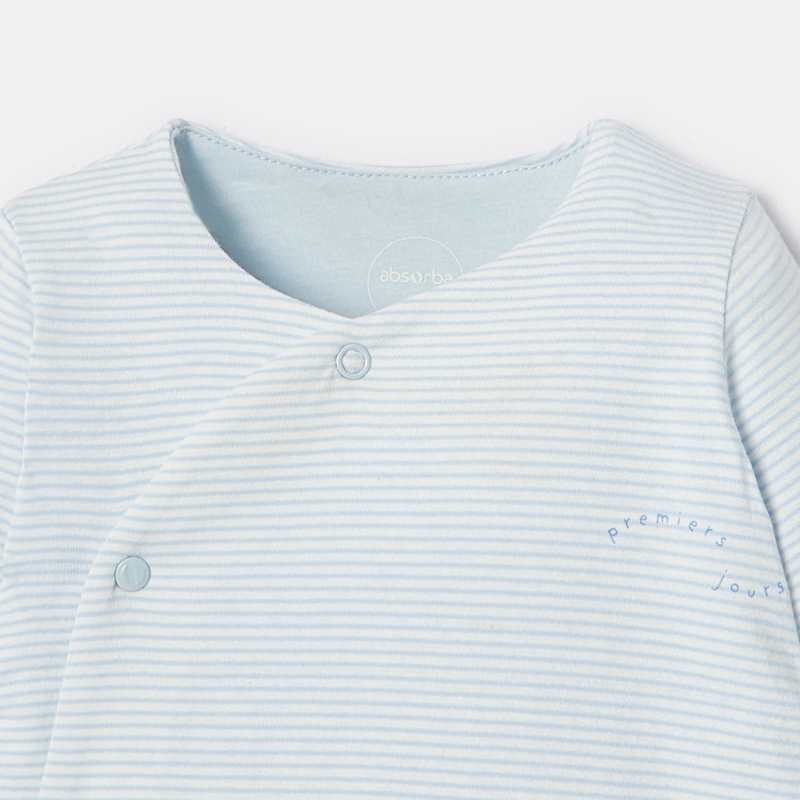 Dors-bien en jersey molletonné bleu naissance Absorba