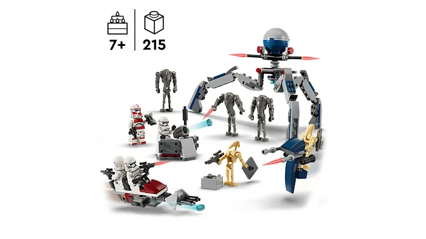 LEGO Star Wars 75372 Clone Trooper & Battle Droid Battle Pack Set