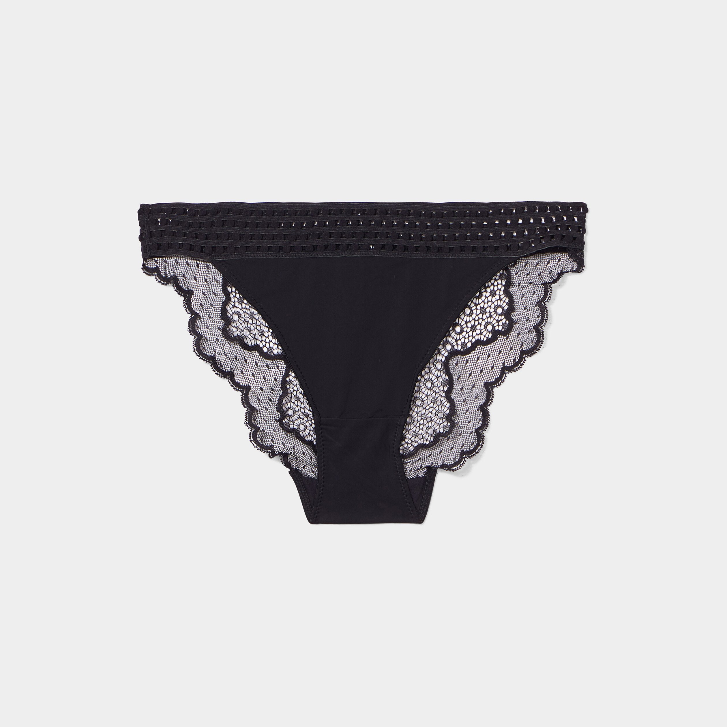 Culotte avec dentelle noir femme | La Halle