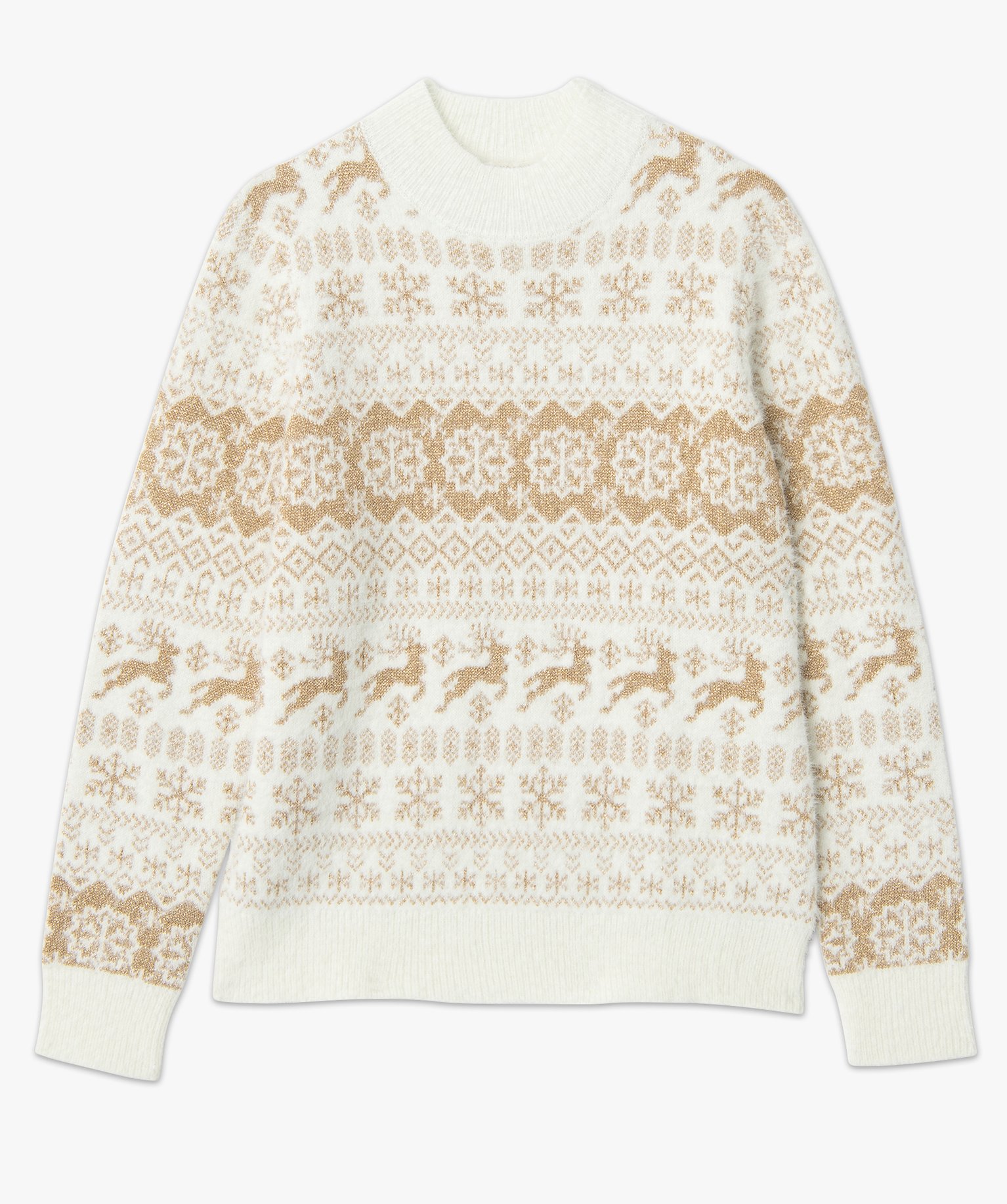 Pull de Nol femme motif jacquard ecru | GEMO