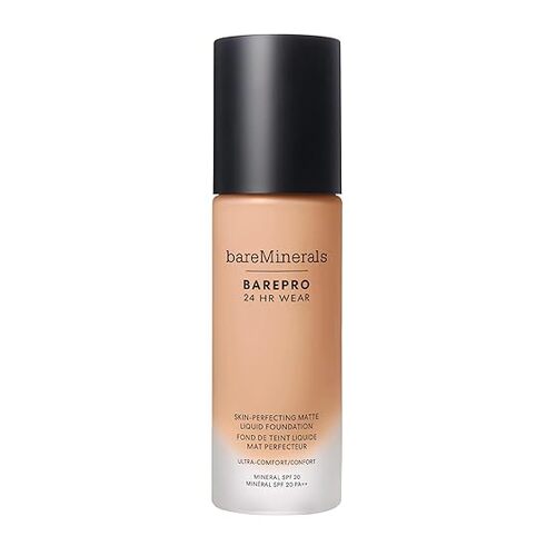 „BareMinerals BarePro 24HR Wear Matte“ skystas makiažo pagrindas SPF 20 Fair 10 Neutral 30 ml