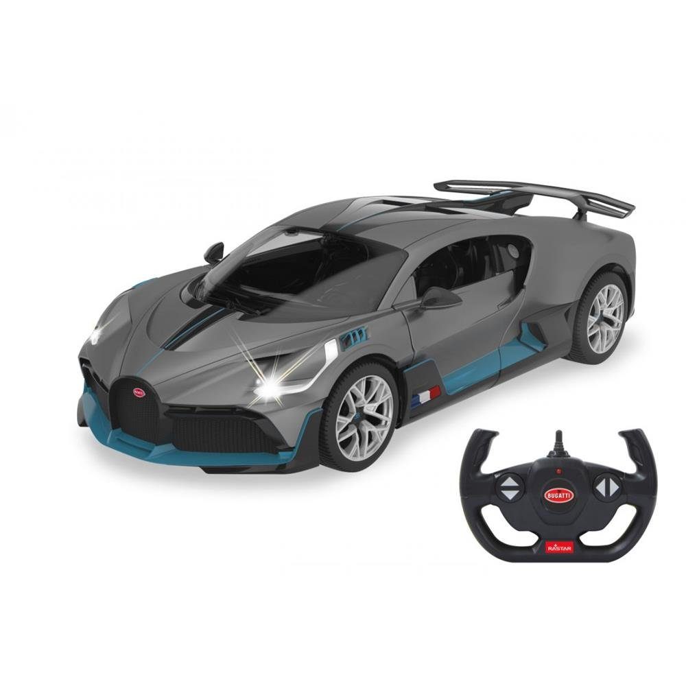 Jamara RC-Auto Bugatti Divo 1:14 grau 2,4GHz Tür manuell, Ferngesteuertes Auto mit LED Fahrlicht