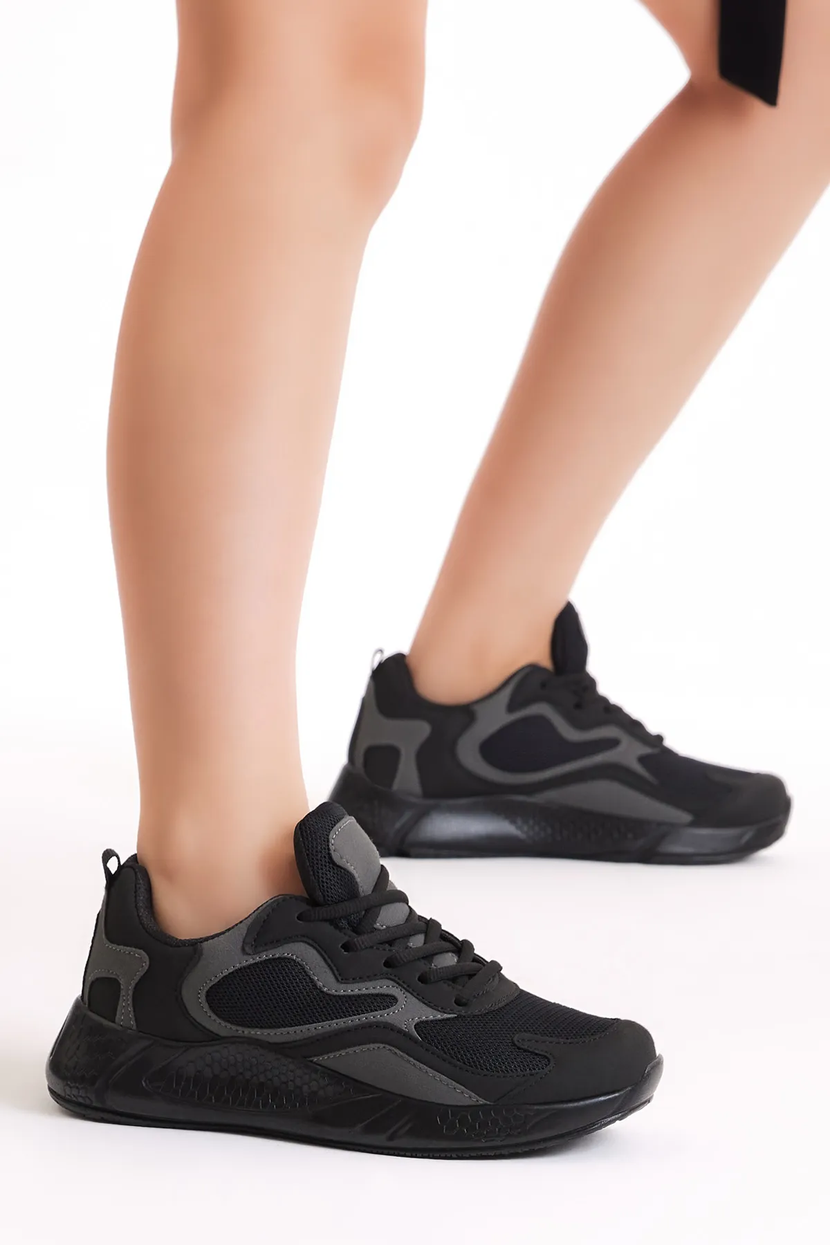 Tonny Black  Unisex Schwarze Sportschuhe V2901