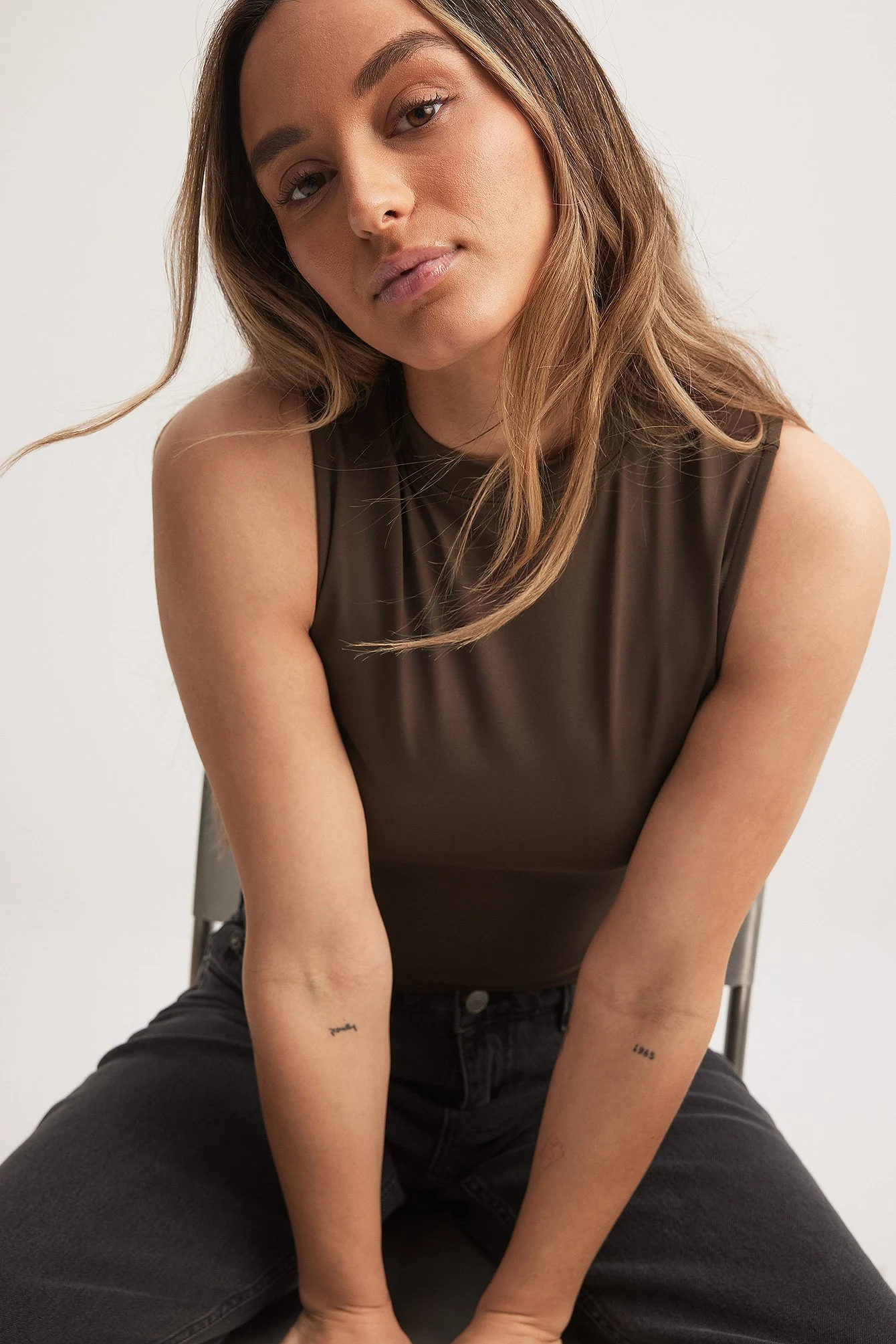 Body Hugging High Neck Top