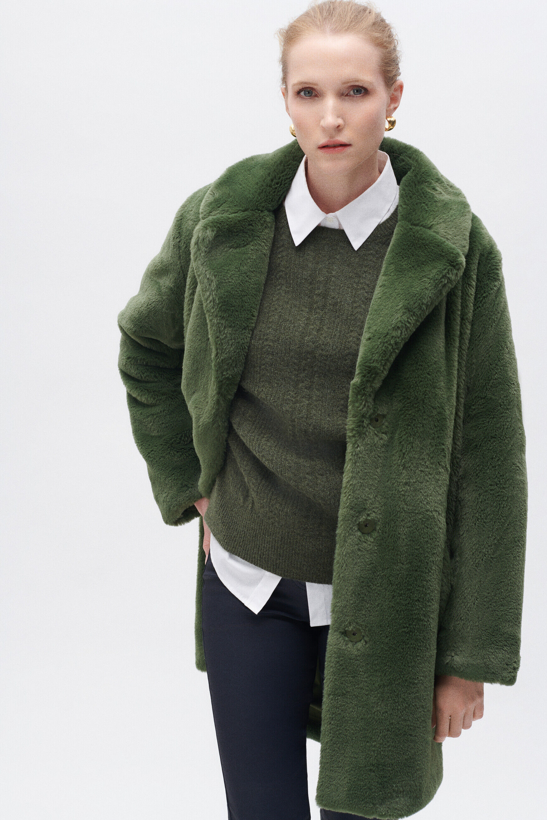 Manteau glovis vert clair femme