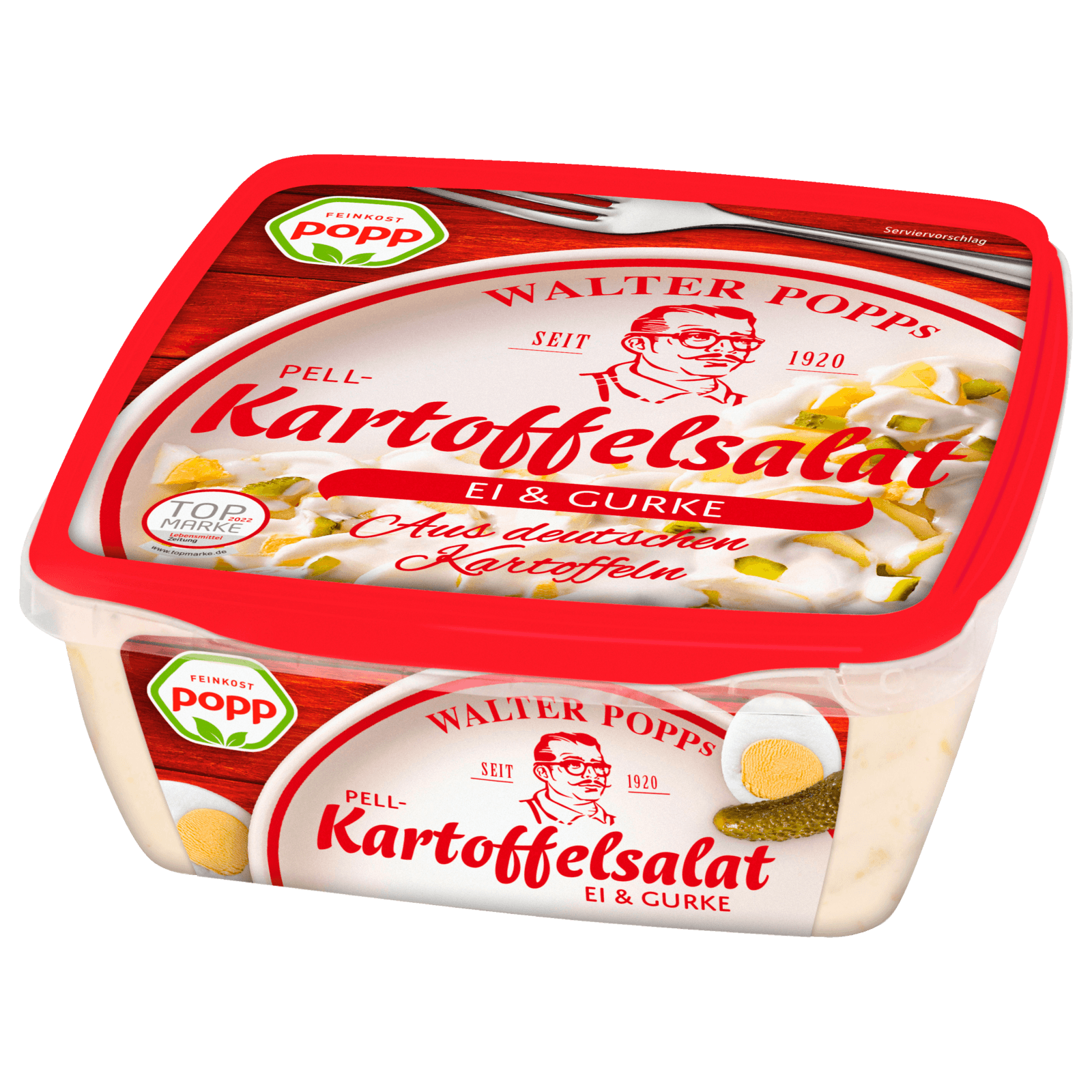Feinkost Popp Pell-Kartoffelsalat Ei und Gurke 400g