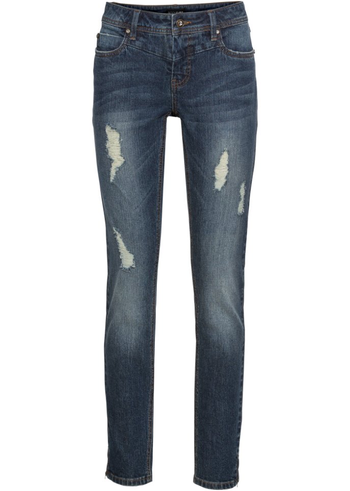 Stretch-Jeans mit Reißverschluss, Petite