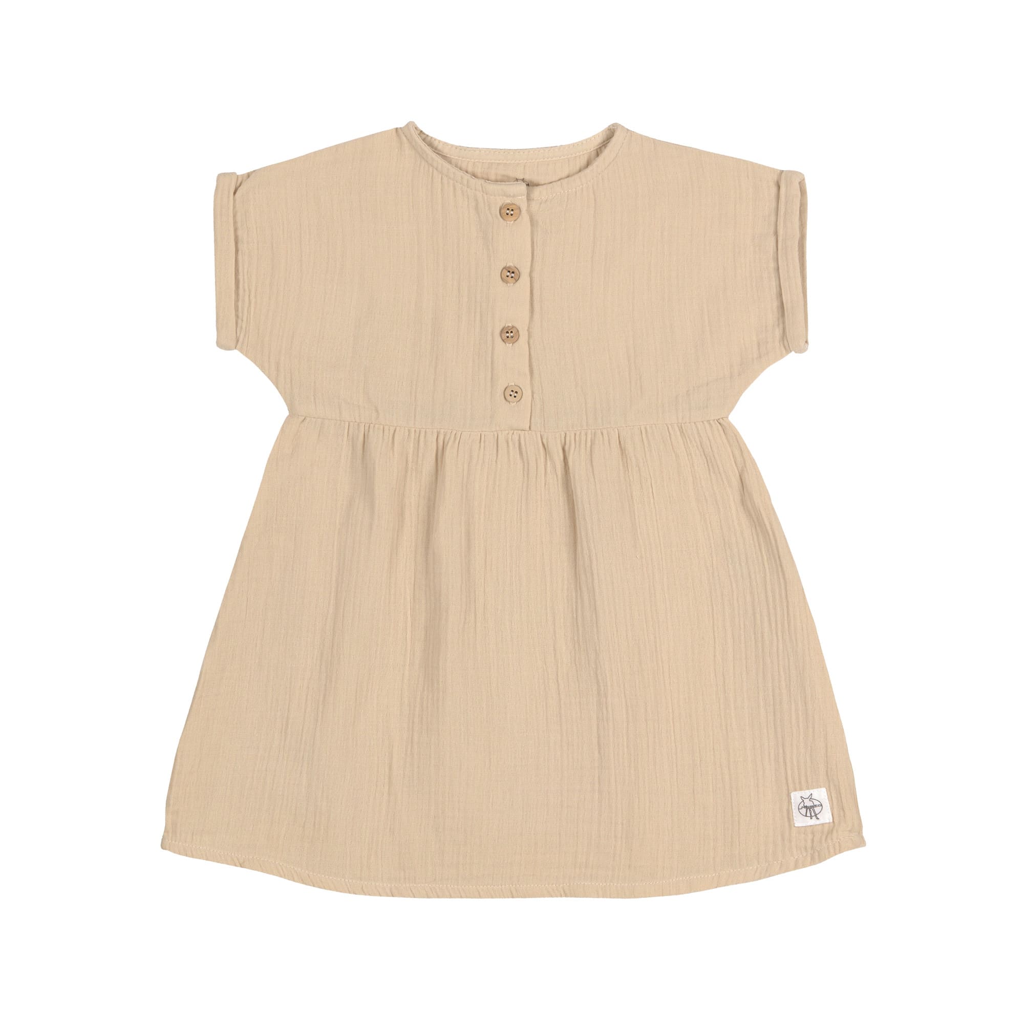 Kinderkleid - Bio Baumwolle, Nature, Beige