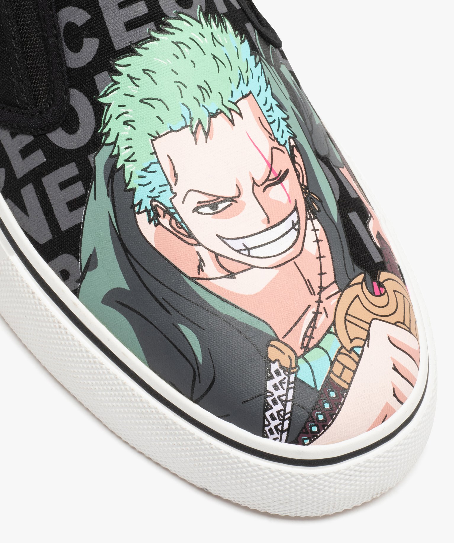 Baskets homme slippers en toile imprimée - One Piece gris | GEMO
