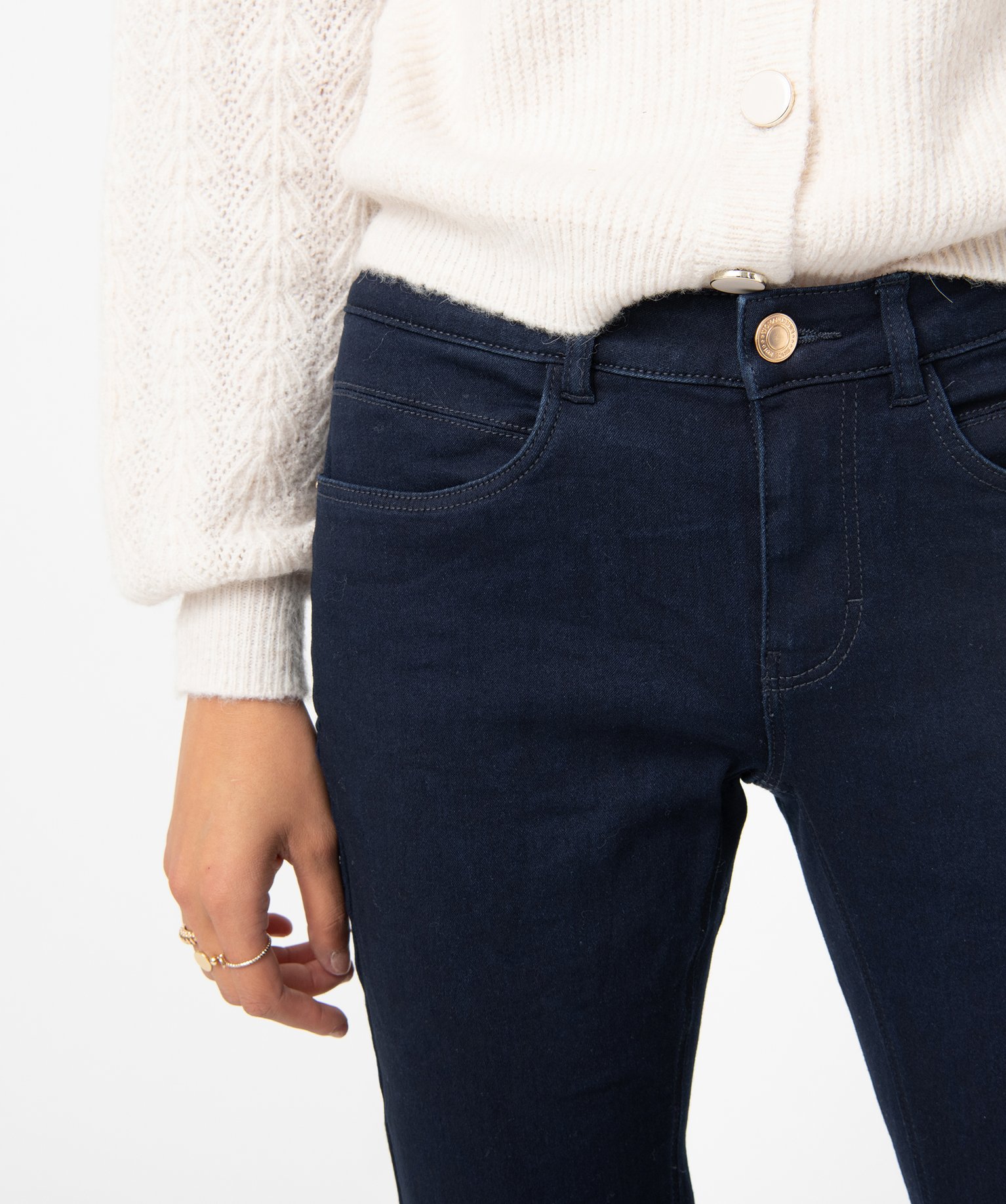 Pantalon femme coupe regular – L30 blue black | GEMO