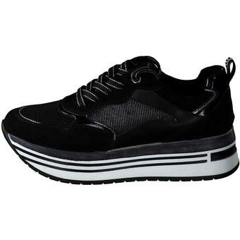 Marco Tozzi Plateau Sneaker in schwarz