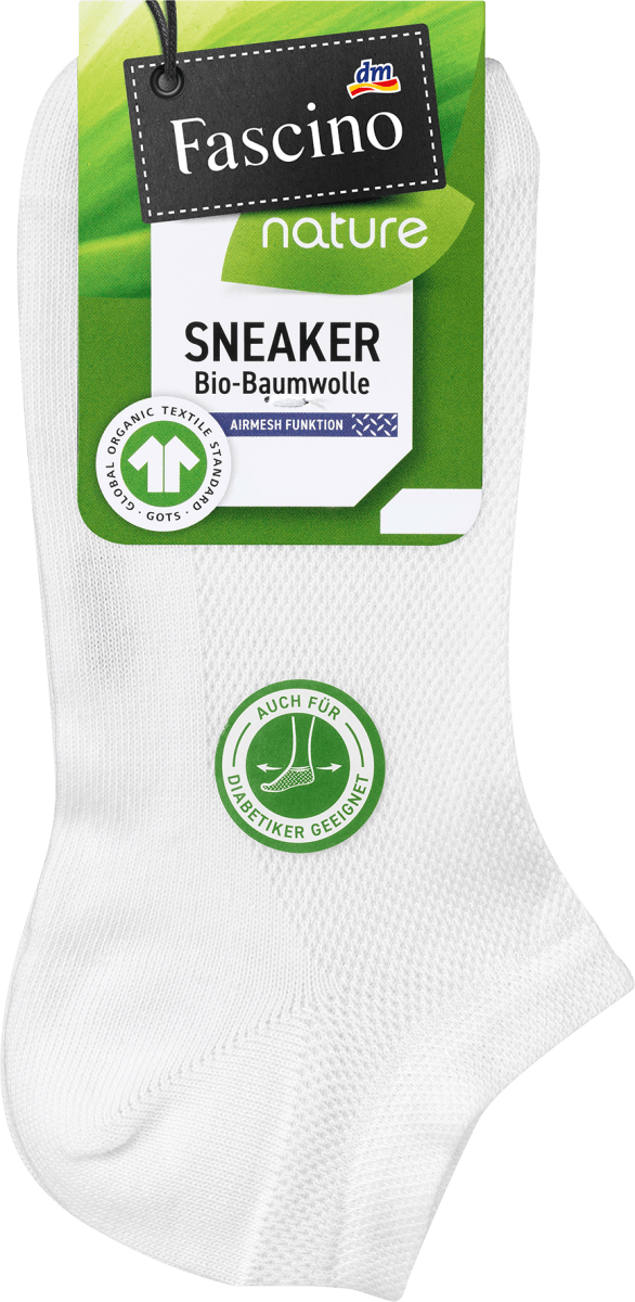 Sneaker Airmesh mit Bio-Baumwolle, Gr. 39-42, weiß, 1 St