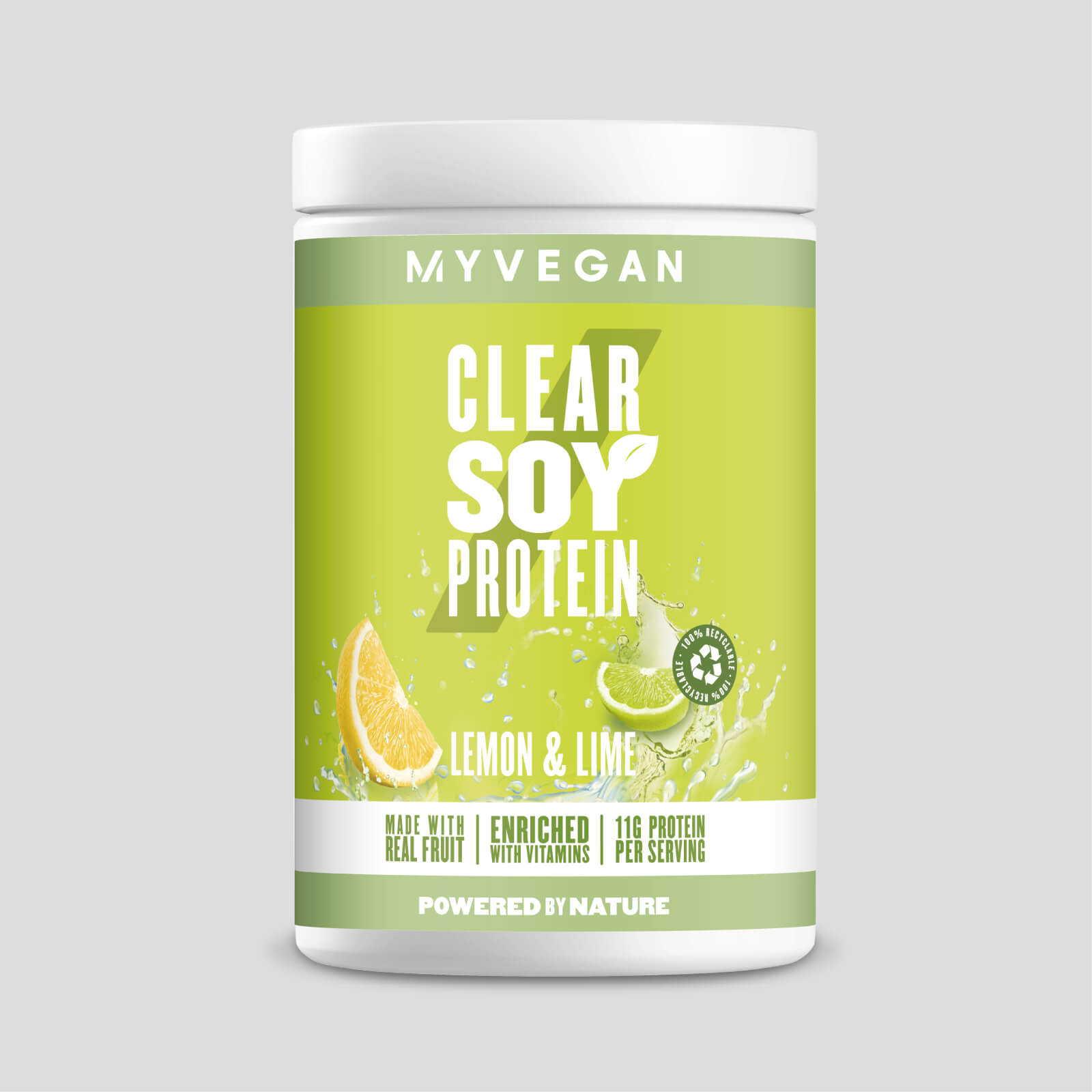 Myvegan, Clear Soy Isolate, Lemon and Lime, 20 Servings