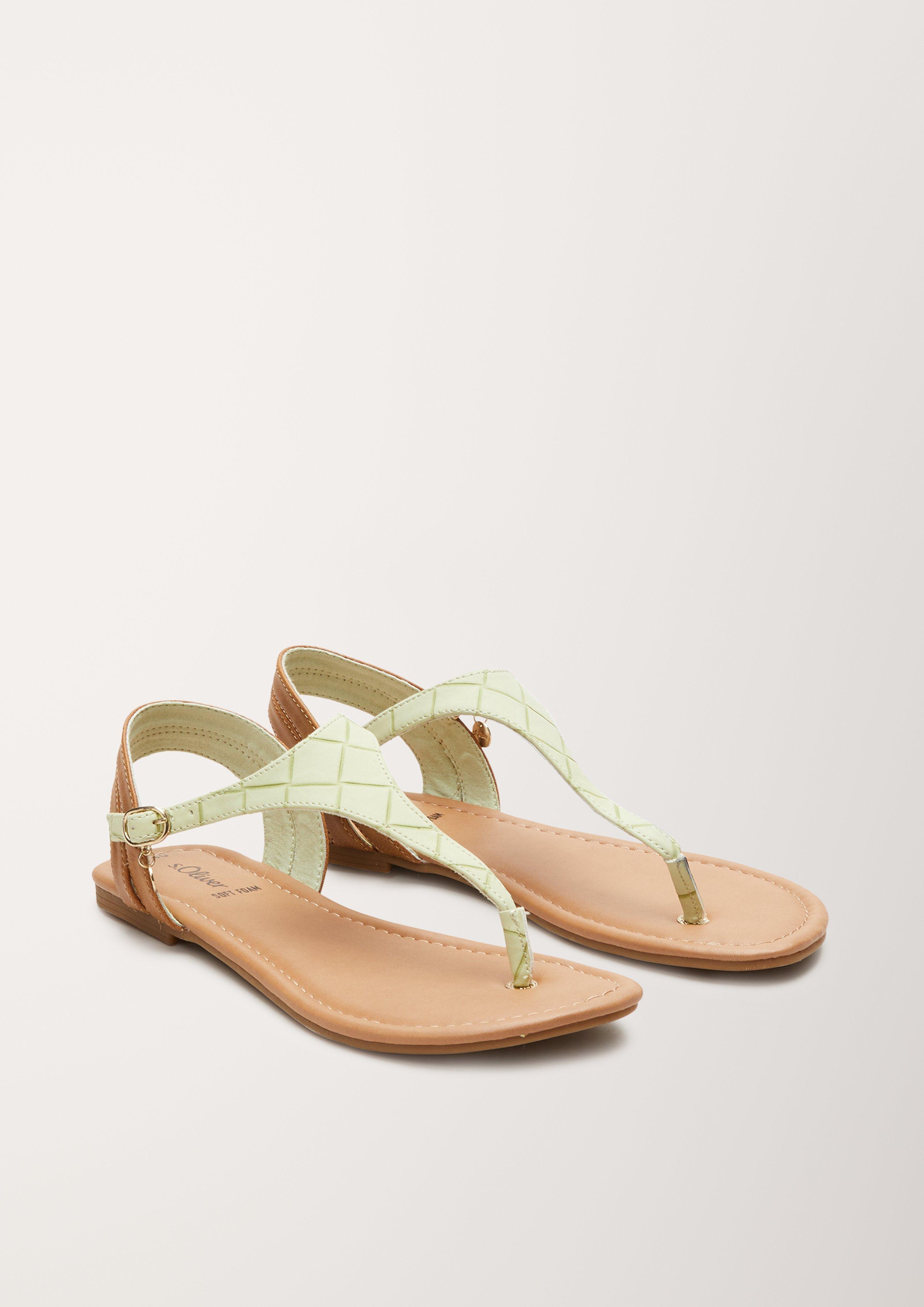 Sandalen in Leder-Optik  6005371-703