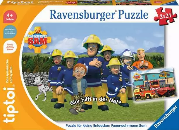 Kinderpuzzle ab 4 Jahren - tiptoi® Puzzle für kleine Entdecker: Feuerwehrmann Sam - 24 Teile