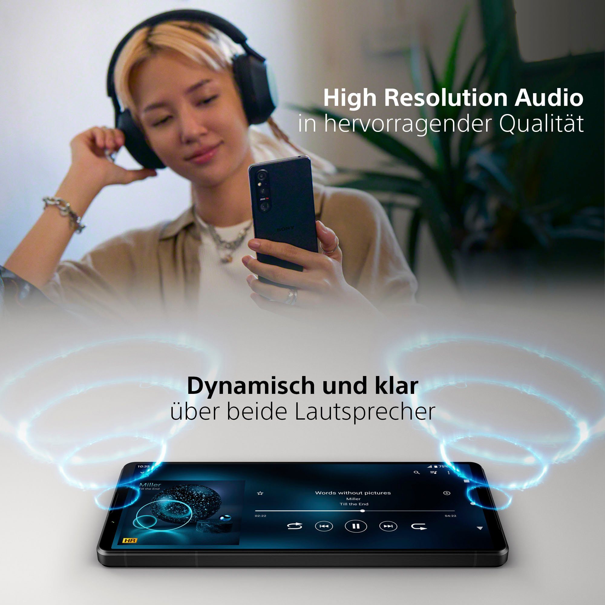Sony XPERIA 1V Smartphone (16,5 cm/6,5 Zoll, 256 GB Speicherplatz, 52 MP Kamera)