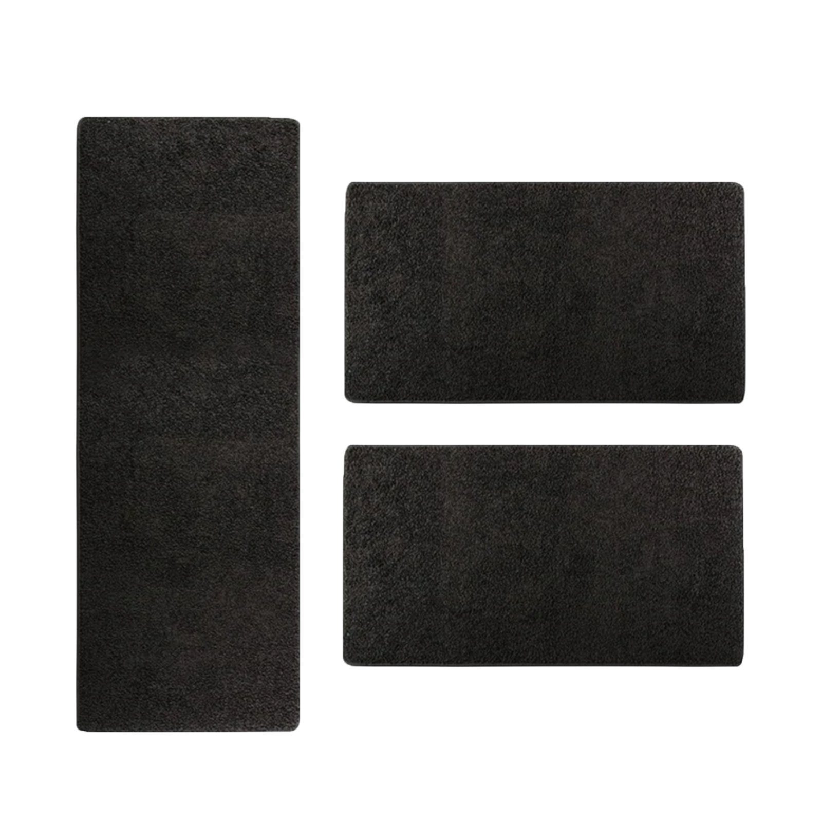 Hochflor-Bettumrandung Kleopatra, Teppichläufer, ideal im Schlafzimmer, viele Farben Karat, Höhe 9 mm, (3-tlg), Shaggy