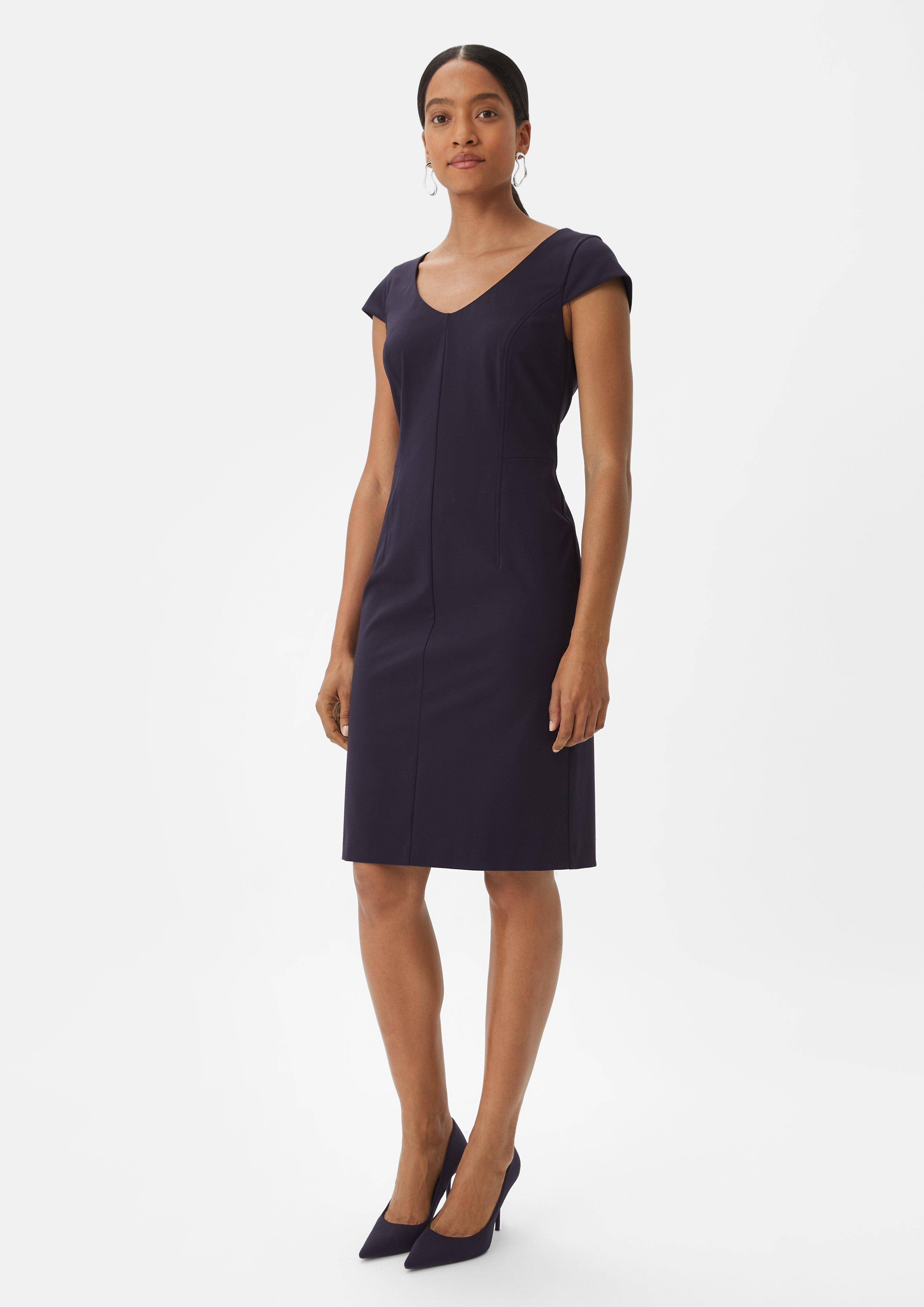 Kleid mit Kappärmeln - navy