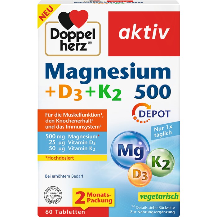 Magnesium 500 + D3 + K2 DEPOT