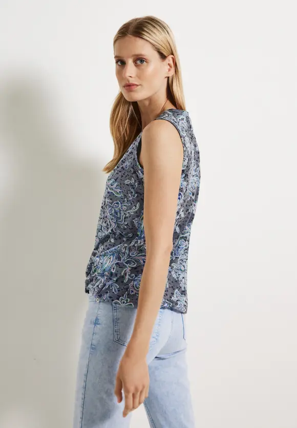 CECIL Top mit Burn Out Ornament