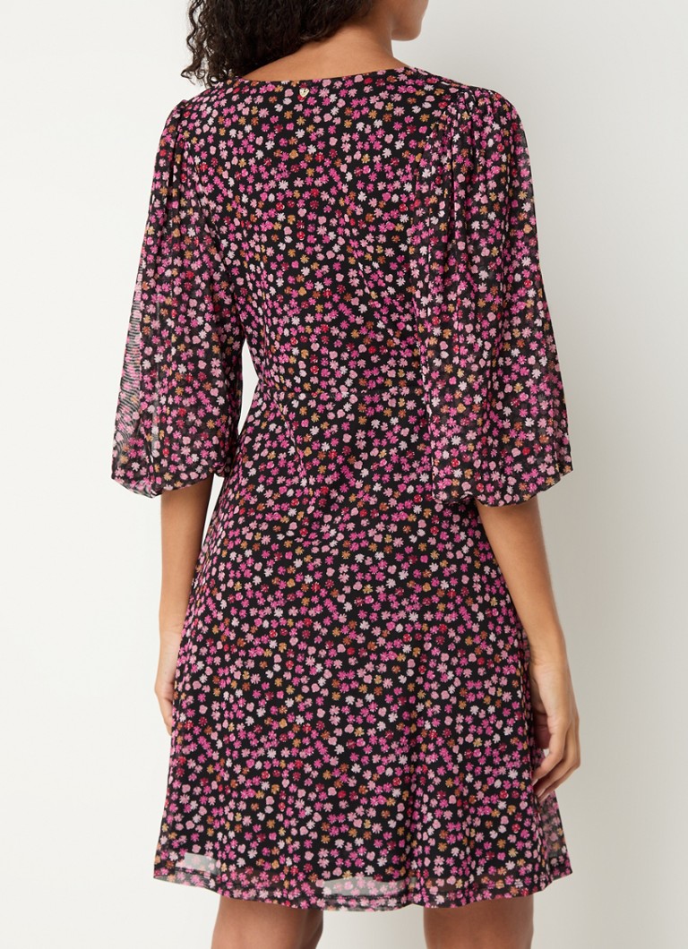 Rochie scurtă tip tunică cu imprimeu floral de la Fabienne Chapot
