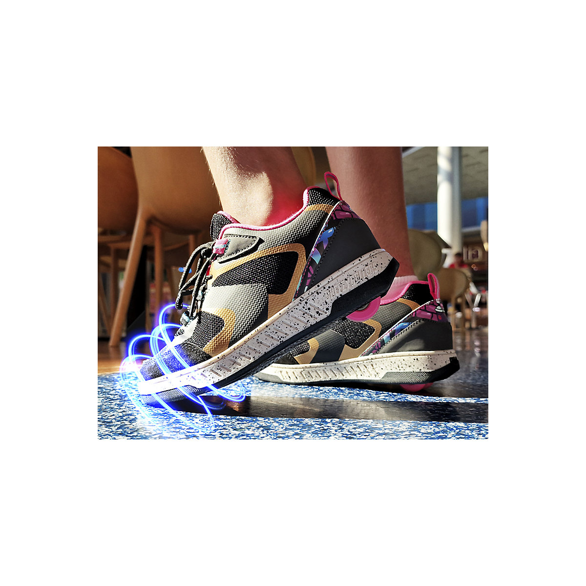 Schuhe mit Rollen 