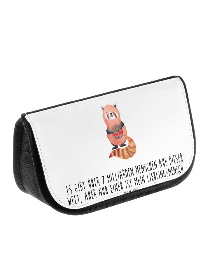 Mr. & Mrs. Panda Kosmetiktasche Roter Panda mit Spruch in Weiß günstig kaufen onesize