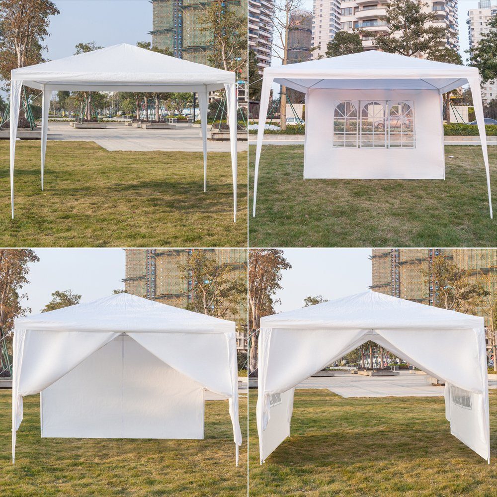 FCH Partyzelt, 3x3m Pavillon Festzelt Wasserdicht mit 4 seitenteilen