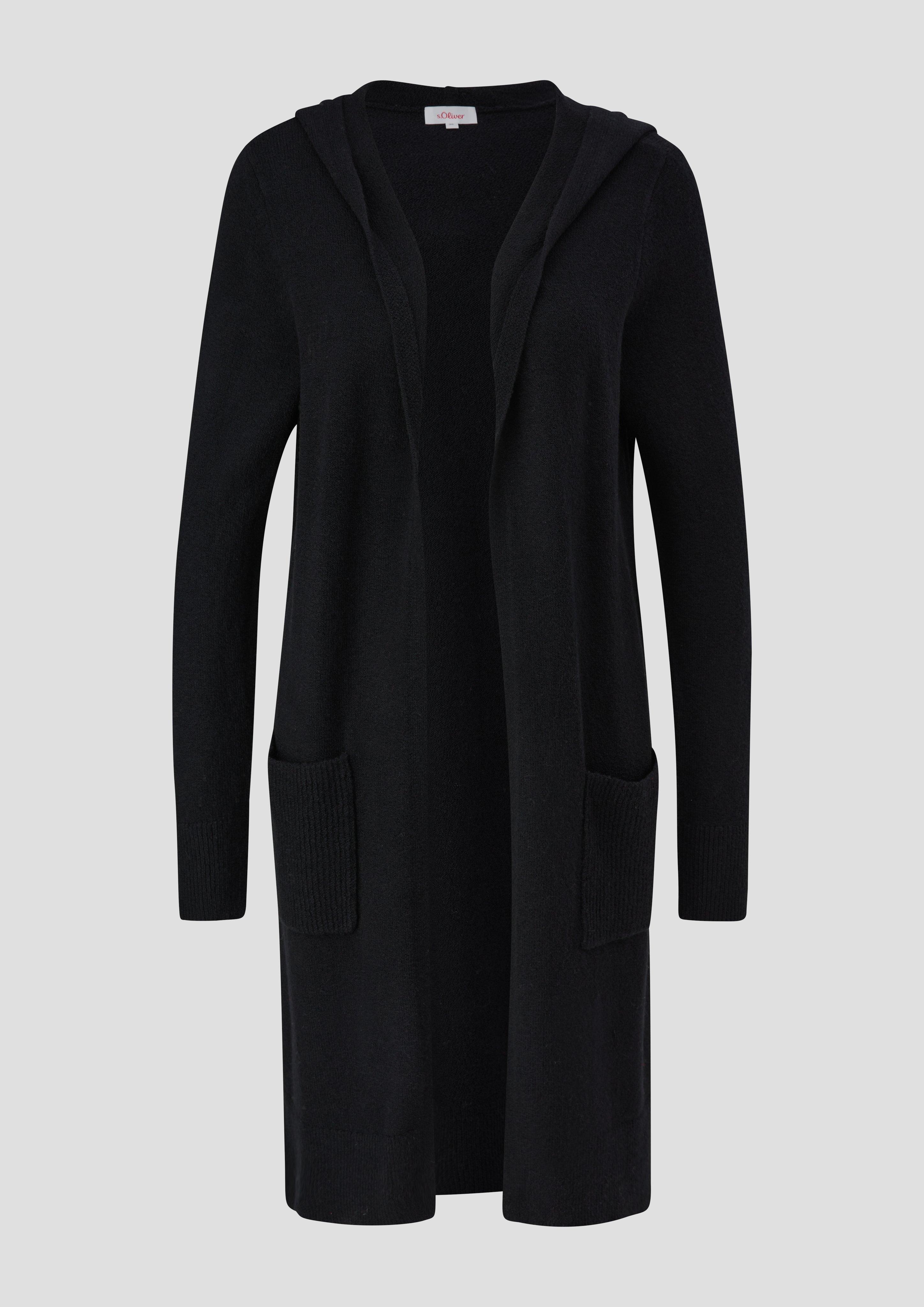 Kapuzen-Cardigan mit Wolle  2137596-9999