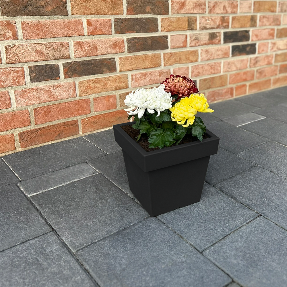 Powertec Garden Pflanztopf „Vigo“ eckig - 7,5 L Anthrazit