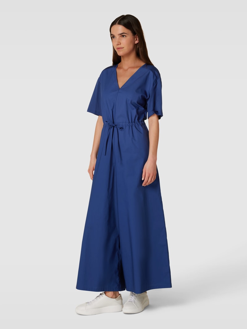 Jumpsuit mit V-Ausschnitt Modell 'LEPIDO' in marineblau