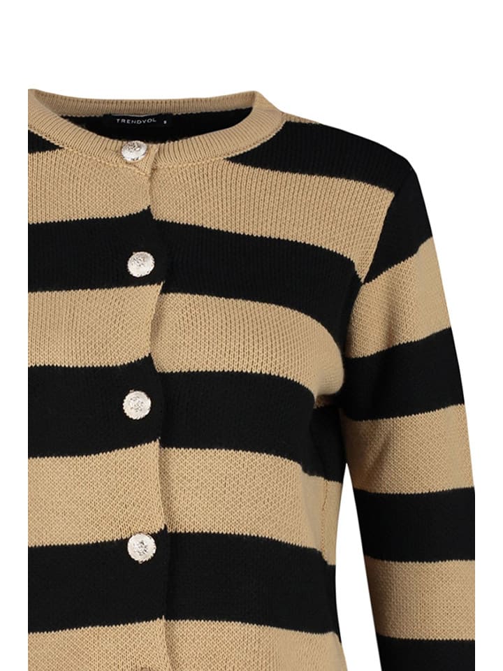 trendyol Cardigan in Camel/ Schwarz günstig kaufen