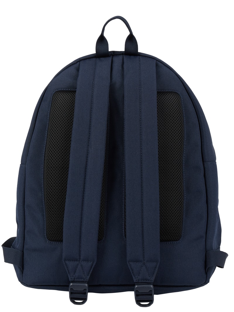 Rucksack mit Logo-Badge in marineblau