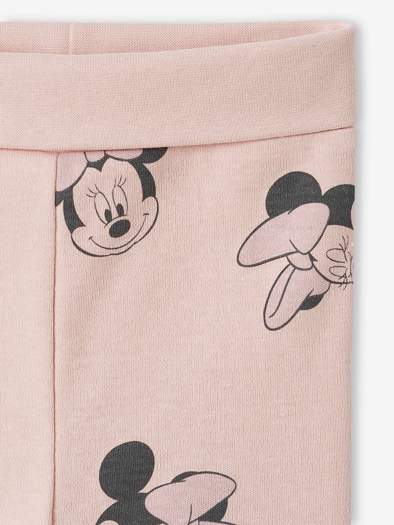 Ensemble bébé fille body + pantalon + bonnet DS® Minnie blanc/rose poudré