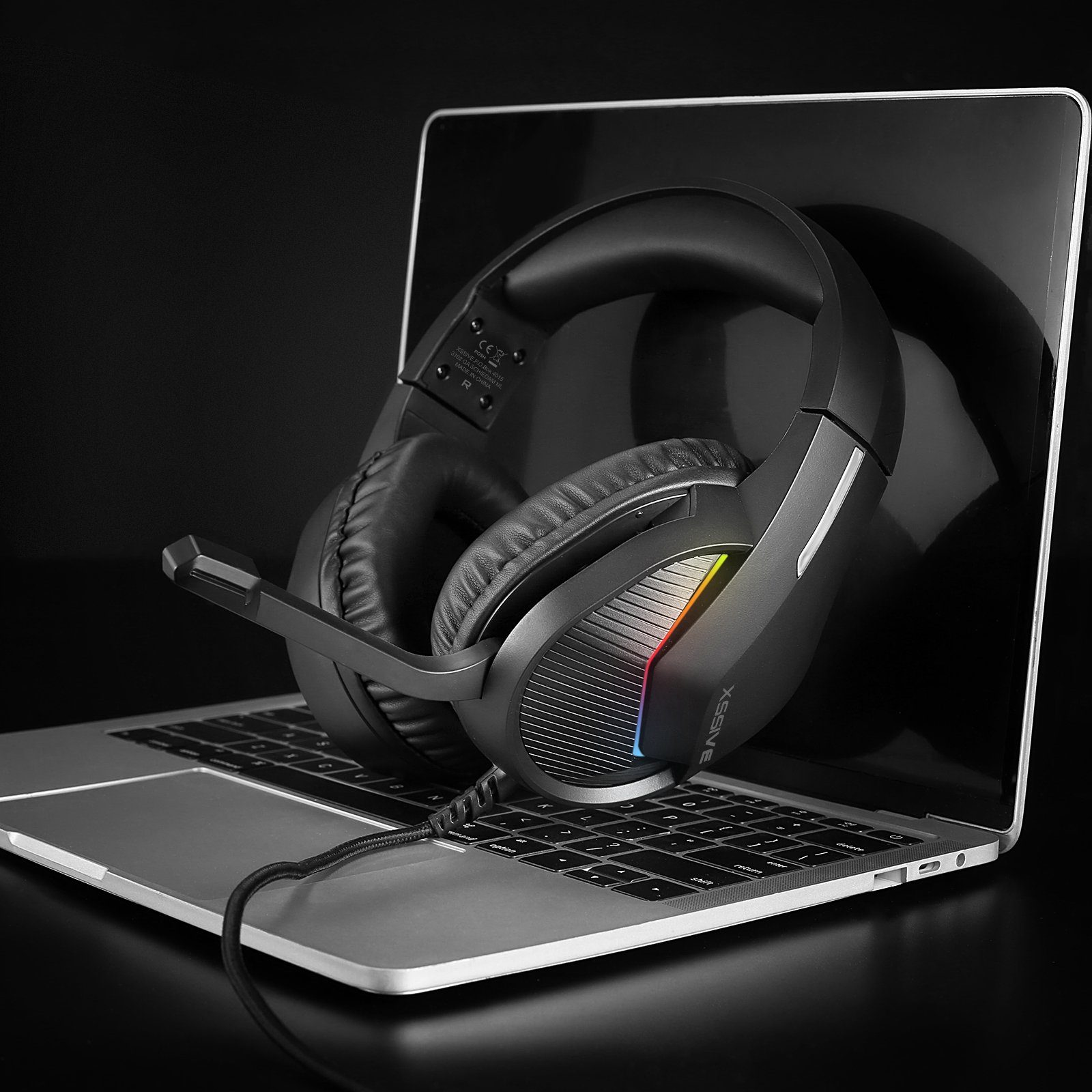COFI 1453 Premium Headset RGB Beleuchtung für Playstation 5 Laptop PC Xbox Gaming-Headset