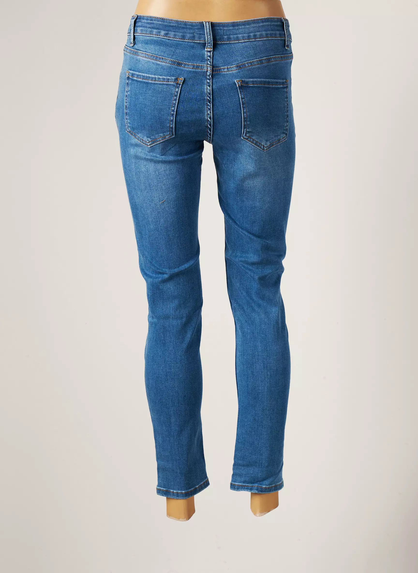 Sarah John Jeans Coupe Slim Femme couleur bleu