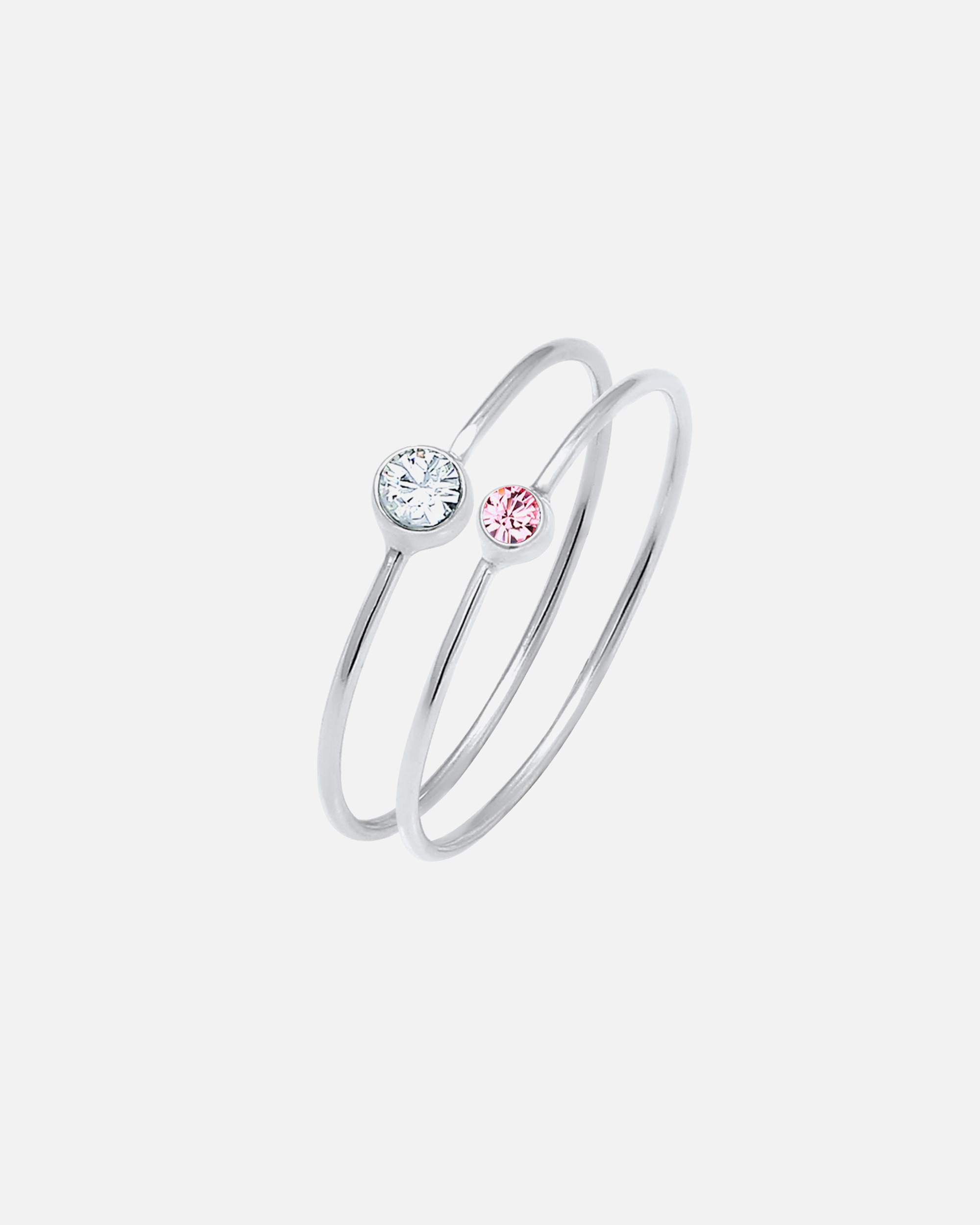 Dámska elegantná základná súprava Elli s krištáľmi zo striebra 925