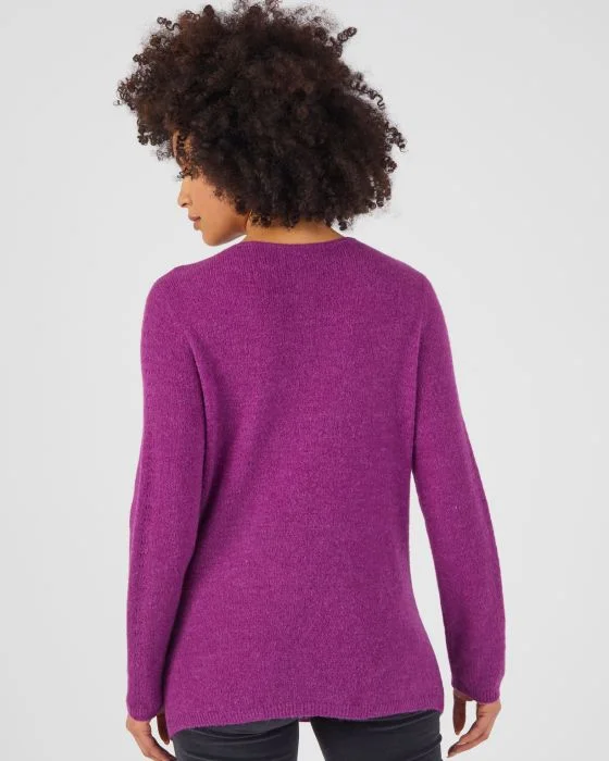 Pull maille ajourée mélange alpaga
