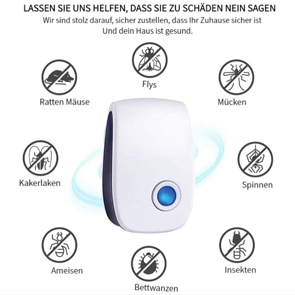GelldG Ultraschall-Tierabwehr Ultraschall-Mückenschutzmittel, Ultraschall-Repellent für Mäuse