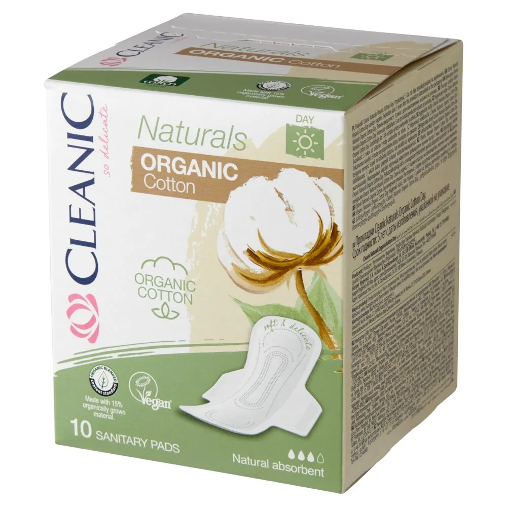 Cleanic Naturals økologiske bomuldsbind til dagen