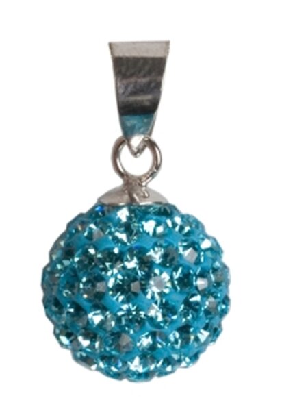 Impala Kugel 12 mm aquamarine Kettenanhänger