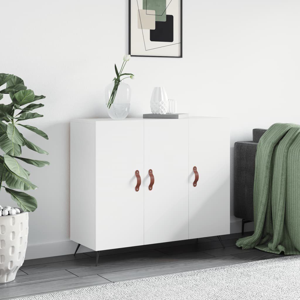 vidaXL Sideboard Sideboard Weiß 90x34x80 cm Holzwerkstoff (1 St)