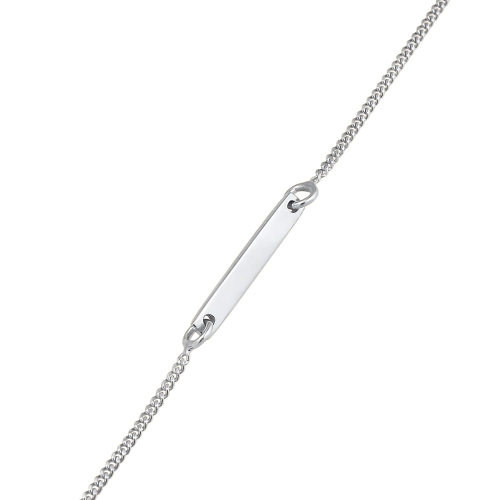 Elli Elli Bracelet Femmes Plaque Simple Personnalisation Gravable en Argent Sterling 9 Bracelet