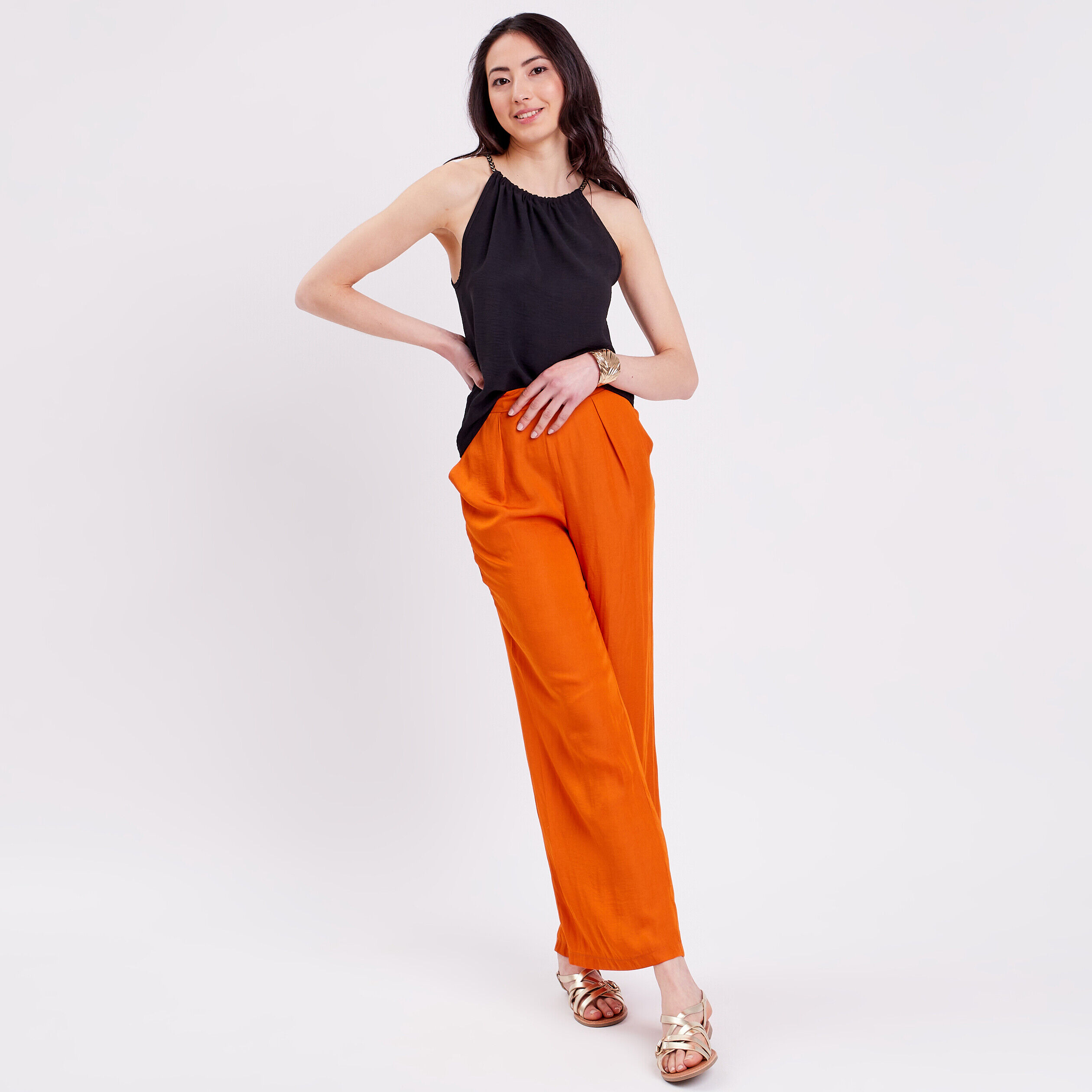Blouse bretelles fines noir femme | Cache Cache