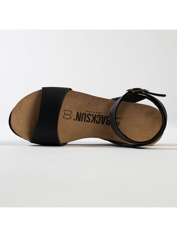 BACKSUN Keilsandaletten in Schwarz günstig kaufen