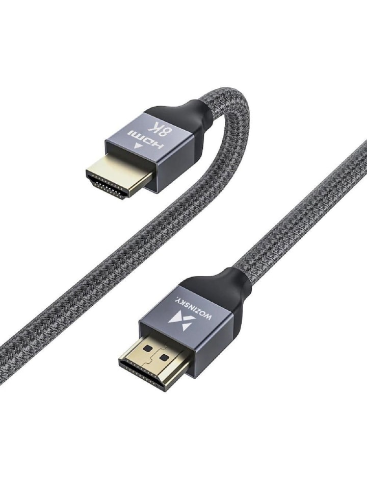 Wozinsky HDMI 2.1 8K 60 Hz 48 Gbps / 4K 120 Hz / 2K 144 Hz Silber 3m in Silber günstig kaufen onesize